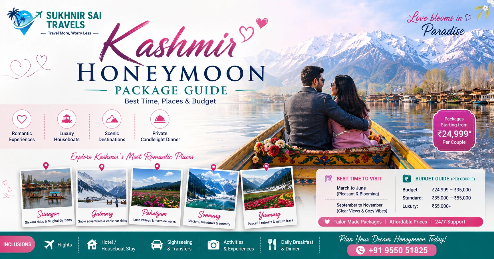kashmir honeymoon package